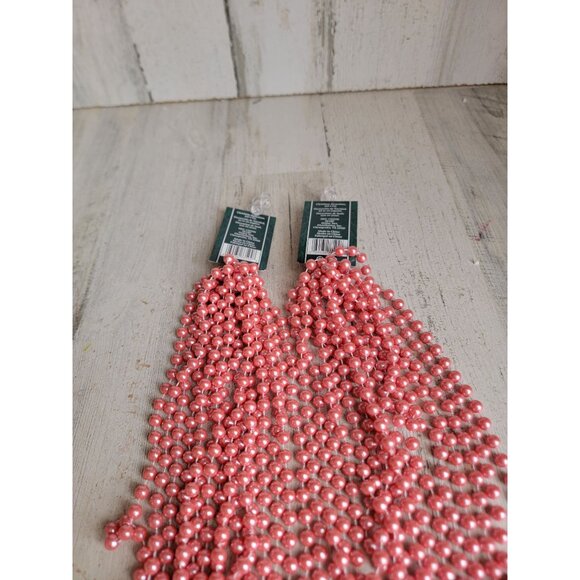 Santa's best pink pearl Garland 18 ft set Xmas home decor - Picture 6 of 6